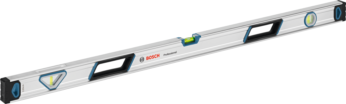 Level kotak aluminium Bosch 120 cm dengan akurasi tinggi.