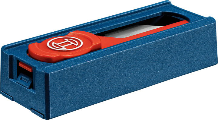 Set mata pisau pengganti Bosch 63 mm dalam kotak penyimpanan biru.