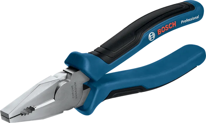 Tang kombinasi universal Bosch 180 mm dengan pegangan ergonomis.