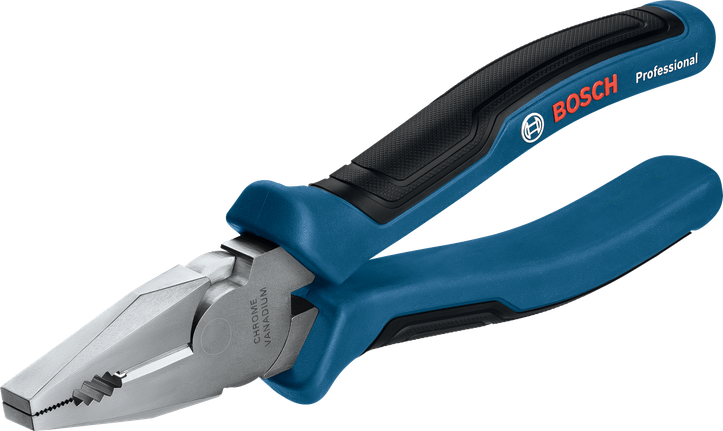 Tang kombinasi universal Bosch 180 mm dengan pegangan ergonomis.