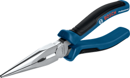 Tang hidung panjang Bosch 200 mm dengan mata pisau yang dikeraskan dengan induksi.