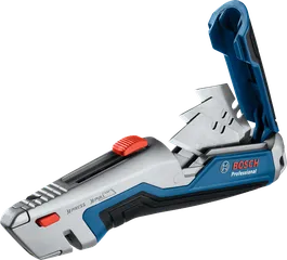 Pisau karpet lipat universal Bosch dengan mata pisau cadangan.