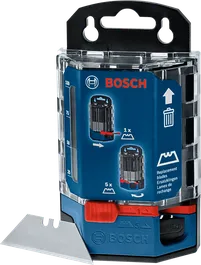Dispenser pisau Bosch dengan 50 pisau pengganti.