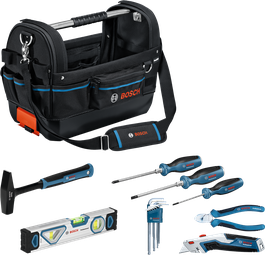 Set perkakas tangan Bosch GWT 20 dengan tas jinjing, 17 buah.
