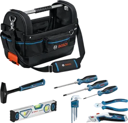 Set perkakas tangan Bosch GWT 20 dengan tas jinjing, 17 buah.