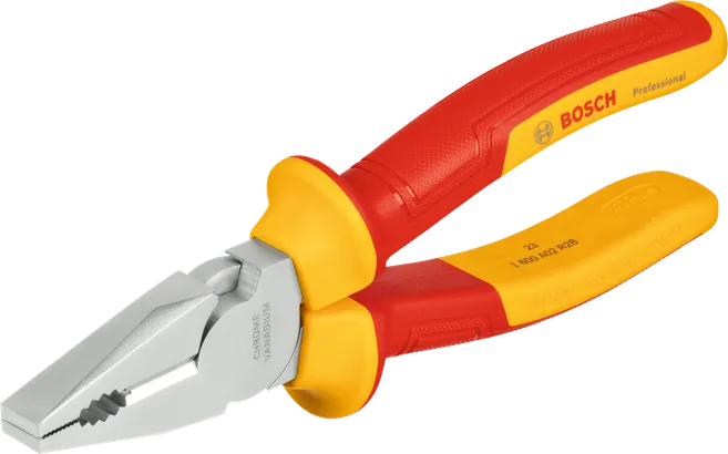 Tang kombinasi Bosch VDE 180 mm untuk pekerjaan listrik.