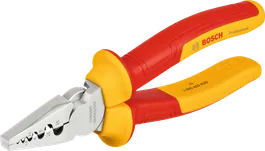 Tang penjepit Bosch VDE 180 mm dengan gagang berinsulasi.