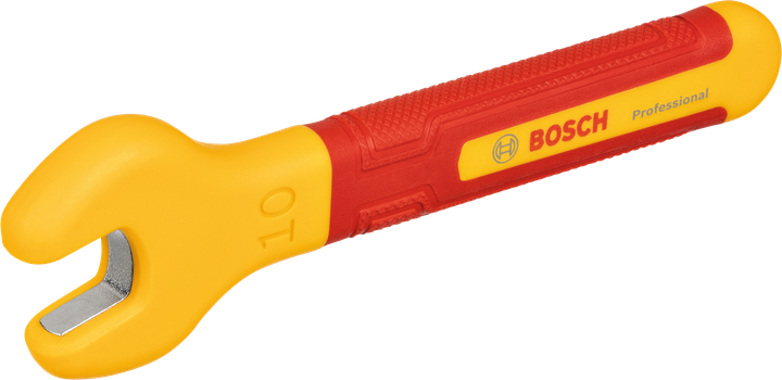 Kunci pas ujung terbuka Bosch VDE 10 mm berinsulasi.