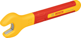 Kunci pas Bosch VDE 13 mm dengan gagang berisolasi.