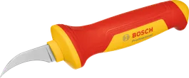Pisau bongkar pasang Bosch VDE dengan gagang berinsulasi.