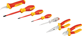 Set Perkakas Tangan Bosch VDE, 7 buah berinsulasi.