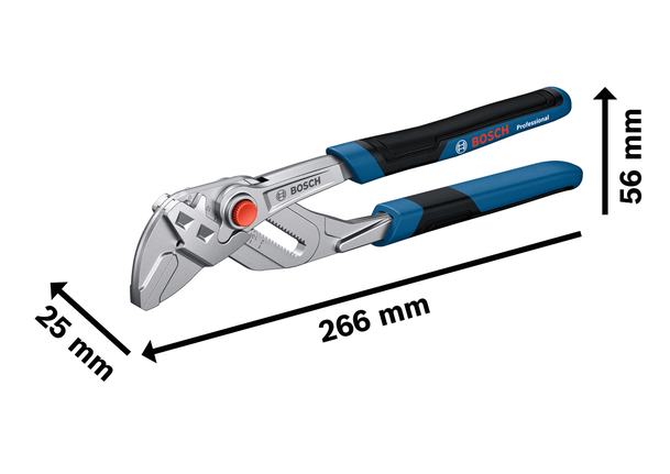 Kunci pas tang sanitasi Bosch 250 mm dengan krom vanadium.