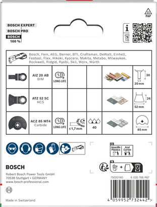 Set mata pisau ubin Bosch 3 pcs.