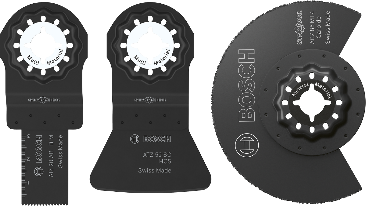 Set Mata Pisau Pemotong Ubin Bosch 3 pcs untuk pemotongan berbagai material.