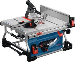 Gergaji meja Bosch GTS100-254 dengan penyesuaian sudut.