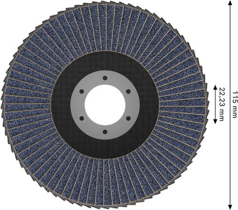 Bosch X451 Flap Disc 115 mm G120 untuk penggerindaan logam.