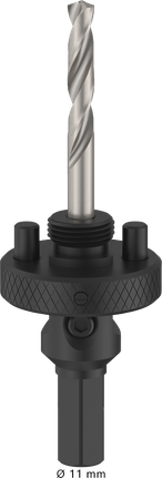 Arbor dan mata bor pilot Bosch untuk gergaji lubang 32-210 mm.