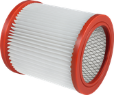 Filter silinder poliester Bosch untuk ekstraksi debu.