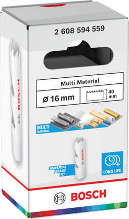 Gergaji Lubang Berulir Multi Material Bosch 16 x 40 mm.