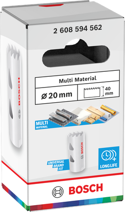 Gergaji Lubang Berulir Multi Material Bosch 20 x 40 mm.