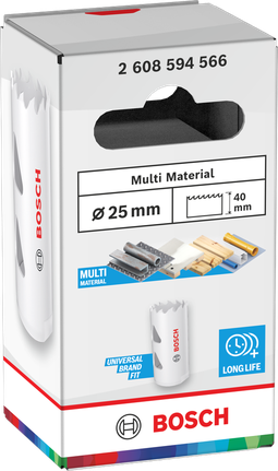 Gergaji Lubang Berulir Multi Material Bosch 25 x 40 mm.
