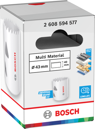 Gergaji Lubang Berulir Multi Material Bosch 43 x 40 mm.