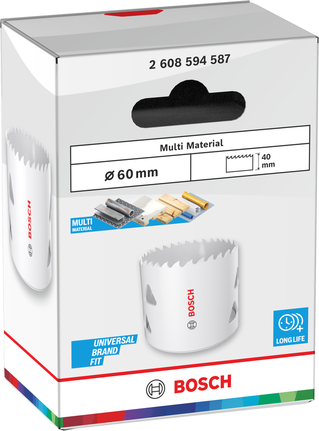 Gergaji Lubang Berulir Multi Material Bosch 60x40 mm.