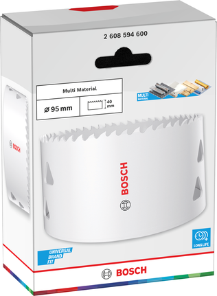 Gergaji Lubang Berulir Multi Material Bosch 95x40 mm.