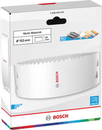 Gergaji lubang ulir Bosch Multi Material 152 x 40 mm.