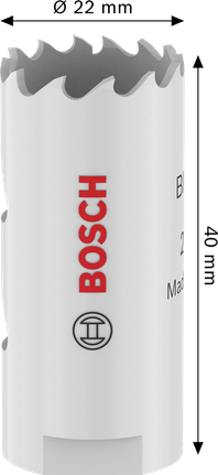 Gergaji Lubang Berulir Multi Material Bosch 22 x 40 mm.