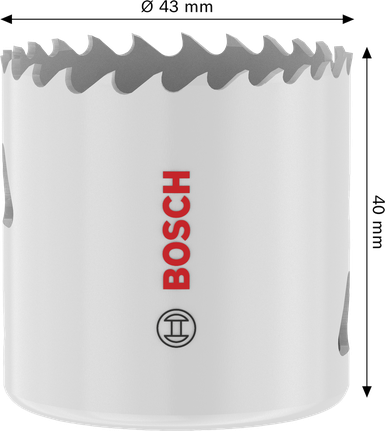 Gergaji Lubang Berulir Multi Material Bosch 43 x 40 mm.