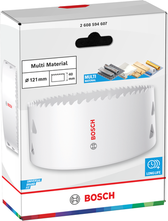 Gergaji Lubang Berulir Multi Material Bosch 121 x 40 mm.