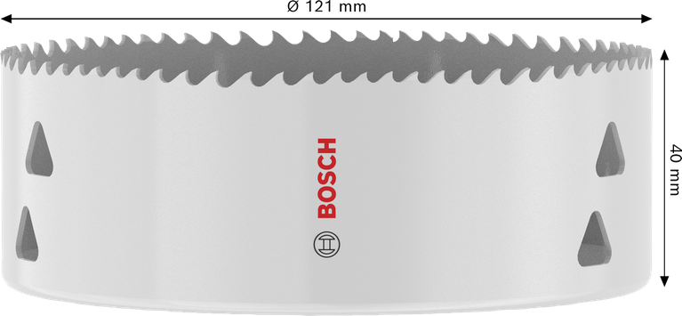 Gergaji Lubang Berulir Multi Material Bosch 121 x 40 mm.