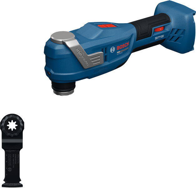 Perkakas serbaguna nirkabel Bosch GOP 18V-30 dengan bilah pisau.