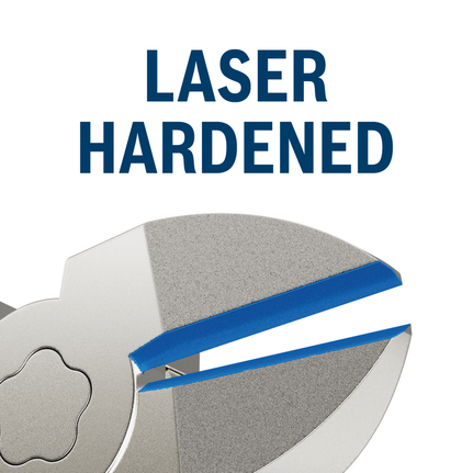 Pemotong samping dengan tepi yang diperkeras laser.