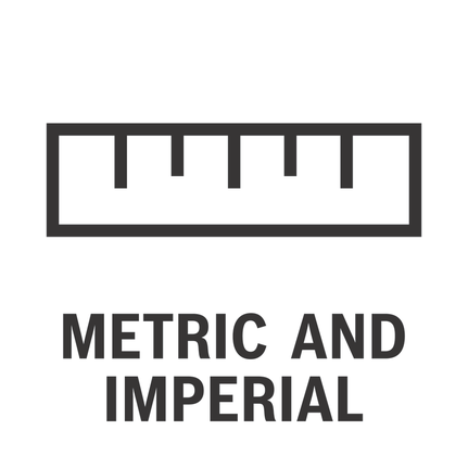 Skala metrik dan imperial.