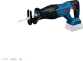 Gergaji bolak-balik Bosch GSA 18V-28 dengan mata gergaji.