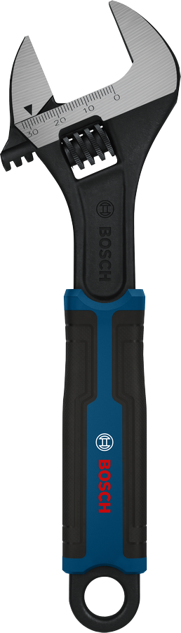 Kunci pas Bosch yang dapat disesuaikan 200 mm dengan rahang lebar.