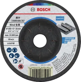 Cakram gerinda logam Bosch 100 x 6 x 16 mm.