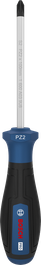Obeng Bosch PRO PZ2 x 100 mm dengan pegangan ergonomis.