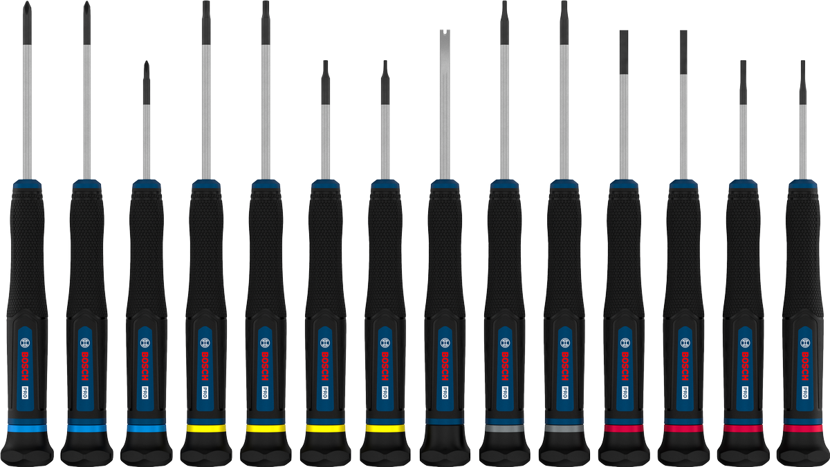 Set Obeng Presisi PRO PH/SL/TX/TH/H, 14 buah