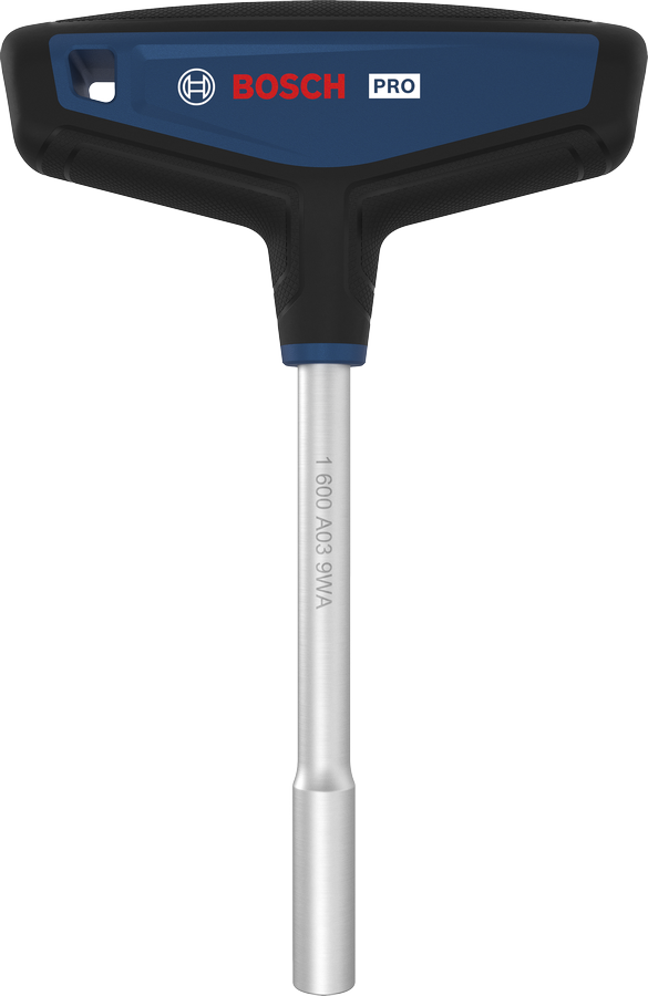 Obeng T-Handle Bosch PRO dengan pegangan ergonomis.