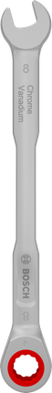 Kunci kombinasi ratchet Bosch 8 mm krom vanadium.