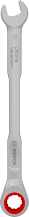 Kunci kombinasi ratchet Bosch 10 mm, krom vanadium.