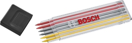 Set isi ulang pensil Bosch warna-warni 2,8 mm HB.