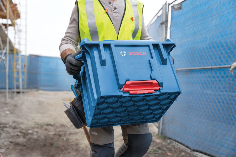 Sistem kotak pengangkut Bosch L-BOXX Contractor Crate.