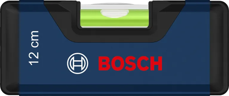 Level kotak Bosch 12 cm dengan tabung horizontal.