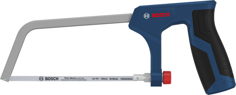 Gergaji besi Bosch 150 mm bi-metal 24 TPI untuk pemotongan presisi.
