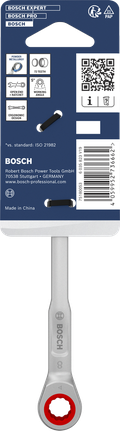 Kunci kombinasi ratchet Bosch 8 mm, krom vanadium.