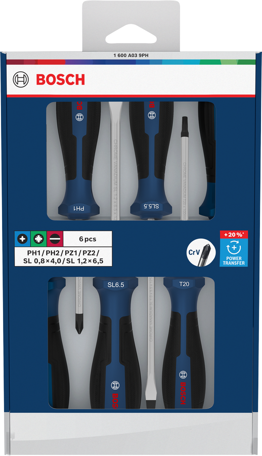 Set Obeng, PH/PZ/SL, 6 buah